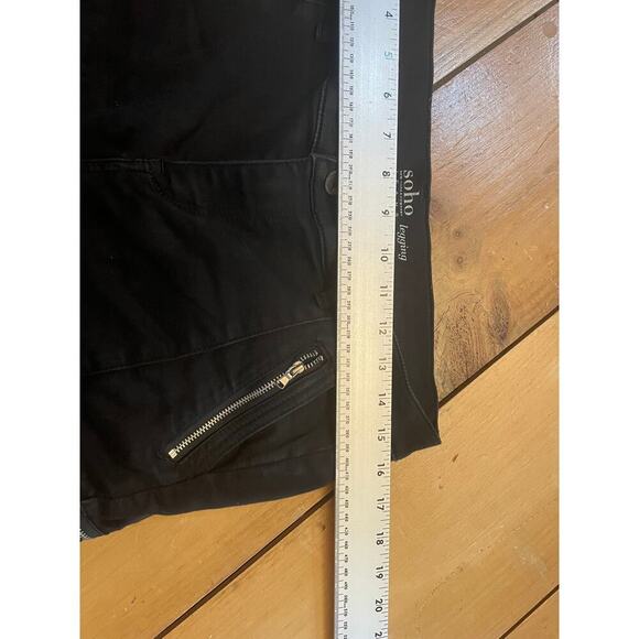 Soho New York Company Black Moto Style Jeans. Zippers. Pockets. Size 10 - Picture 7 of 8